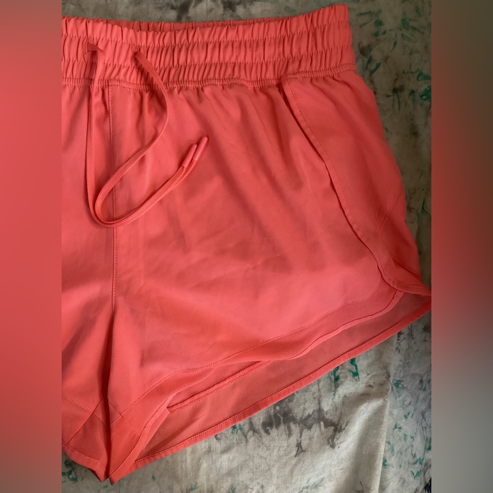 90 Degree By Reflex Vibrant Coral Athletic Shorts L - Picture 5 of 12